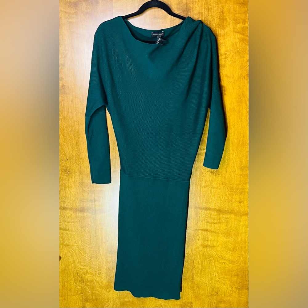 Banana Republic Serene Sweater Dress Green XS NWT Ecovero Ribbed